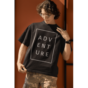 T SHIRT ADVENTURE NOIR AVEC...