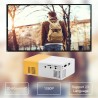 Tonysa Mini Projecteur LED HD HDMI Son Stéréo Clair, AV/USB/HDMI/TF Mini Projecteur Portable Sortie Audio 3,5 mm Home Cinéma