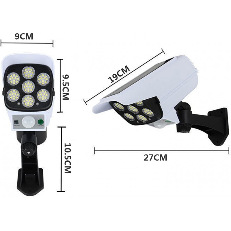 ALSEY Lumières intelligentes de Charge Solaire, lumières de sécurité de Surveillance analogiques pour Cour et Maison,