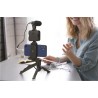 Mobility Lab - ML305578 - Kit Vlogging - Trépied spécial ou poignée - Support Smartphone Universel - Lumière vidéo - Microphone