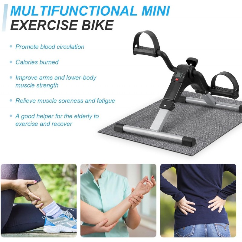 Mini vélo d'exercice Pliable pour Bras et Jambes