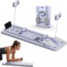 Planche abdominale multifonctionnelle avec bandes de résistance et tapis de genou, rouleau abdominal à rebond automatique avec