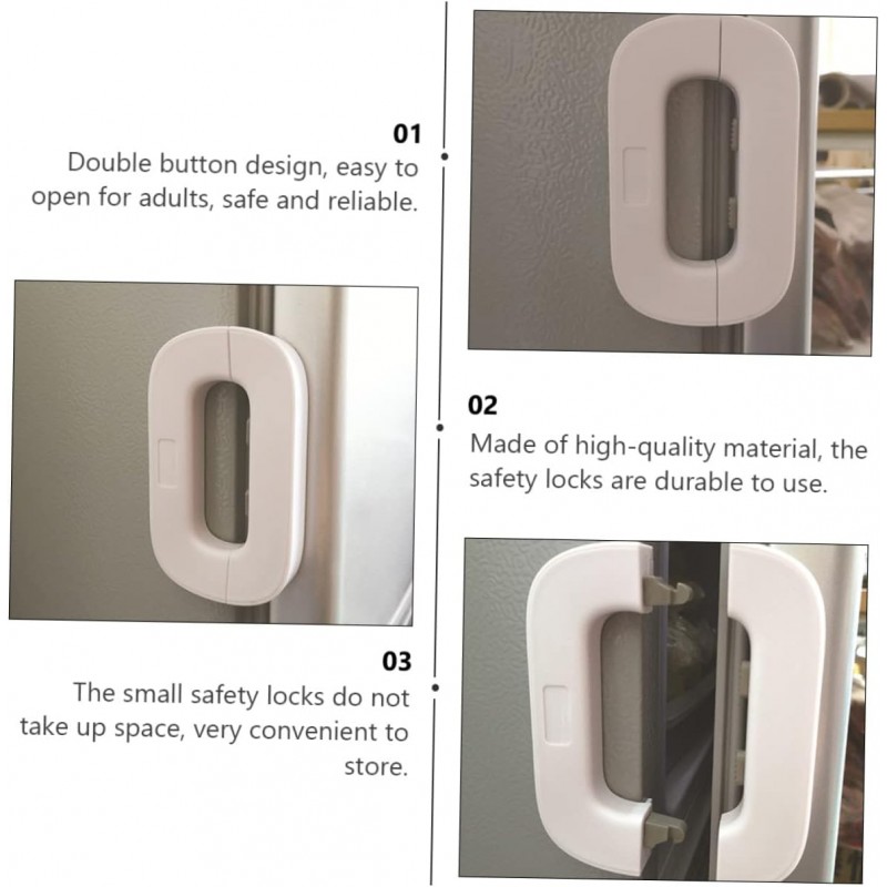 TOYANDONA 1 Ensemble 2 Pièces Verrou De Sécurité Serrure De Sécurité du Réfrigérateur Serrure Armoire Enfant Sécurité Enfant