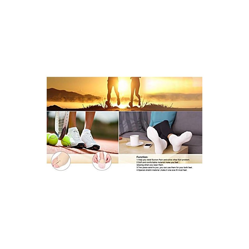 Hallux Valgus Correcteur Bandage Hallux Valgus Chaussettes Balle Bandage contre Marteau Orteil Douleur en Gel pour jour et nuit