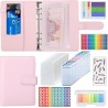 MOFELON Budget Planner Budget Binder,A6 Budget Binder Liaison en cuir A6, budget Planner budgétaire, organiseur financier avec